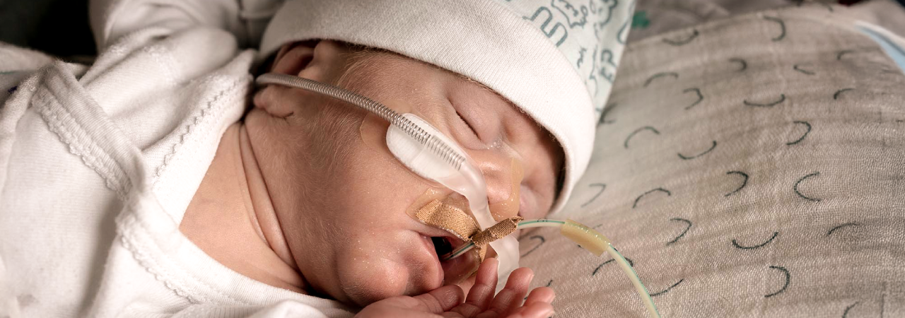 Bebê prematuro dormindo